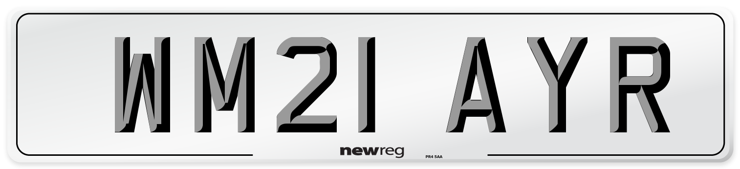 WM21 AYR Number Plate from New Reg